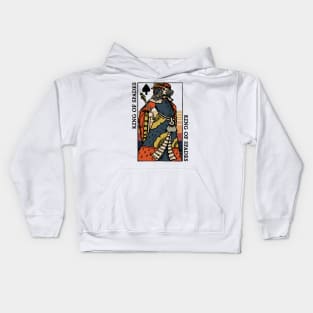 Original Standard Character of Playing Card King of Spades Kids Hoodie